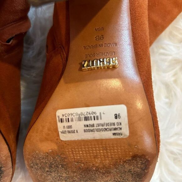 Schutz Ravan suede booties rust brown size 9 heeled from Revolve - Picture 8 of 11